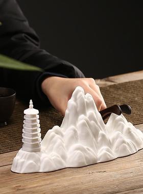 新中式假山小山摆件微景观创意客厅样板间桌面鱼缸造景搭配装饰品