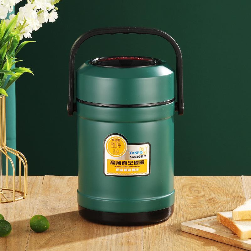 304不锈钢保温饭盒超长保温学生多层上班族真空便当盒大容量饭桶