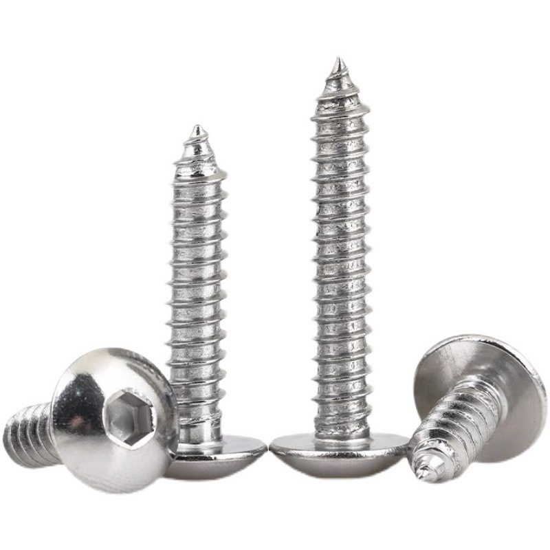 M6M8  不锈钢304内六角圆头自攻PCA   GB845内六角圆杯木牙螺丝钉