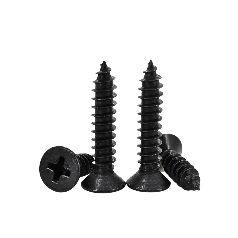 亿锢直销304不锈钢黑色KA十字沉头自攻螺丝M2M6平头尖尾电子螺钉