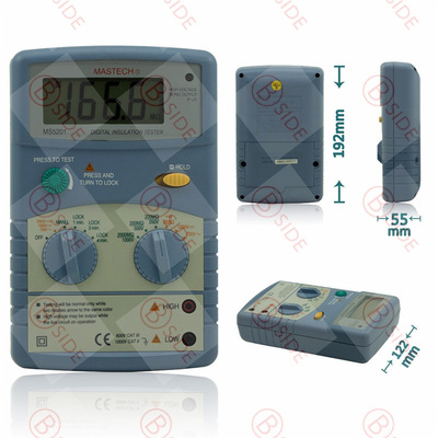 厂家直销MS5201 数字式绝缘电阻测试仪兆欧表摇表1000V现货