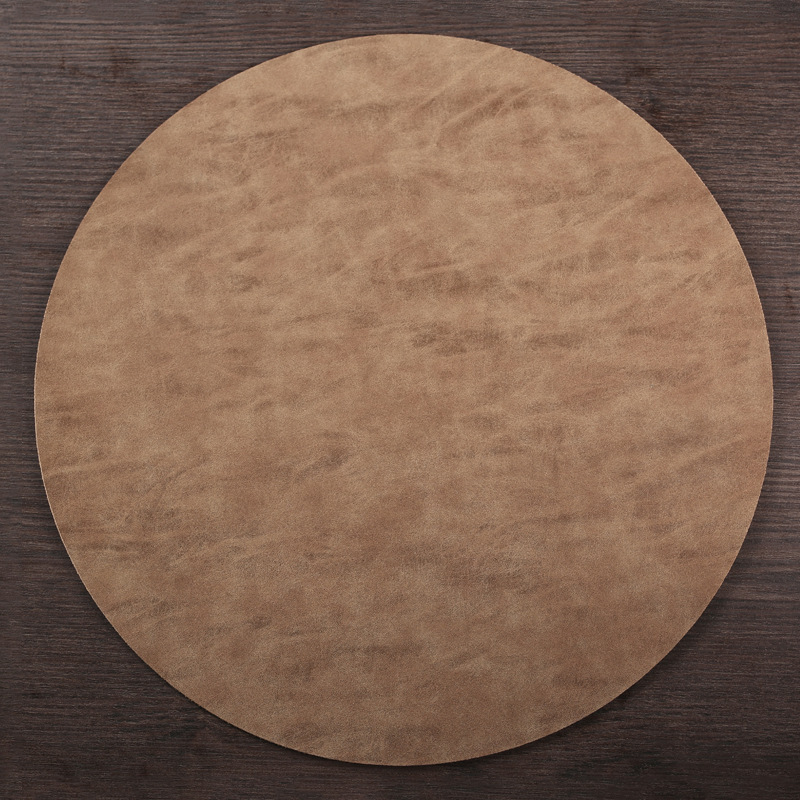 工厂直销 复古羊巴纹双面皮革餐垫防水防油餐桌垫隔热垫餐碗垫