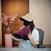 新款 赵露思同款 防晒帽子女夏季 大头围显脸小可折叠遮阳速干渔夫帽