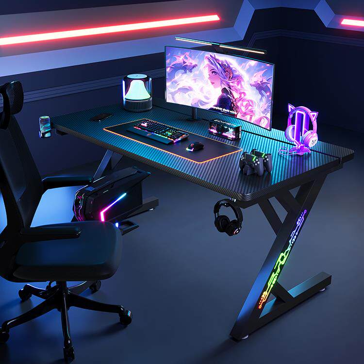 松博士S3实木电脑桌台式电竞桌卧室家用书桌碳纤维台式电脑桌