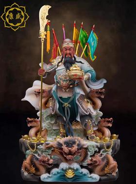 九龙关二爷关二爷雕像店摆件家祭拜白玉武术财神关公雕像摆件