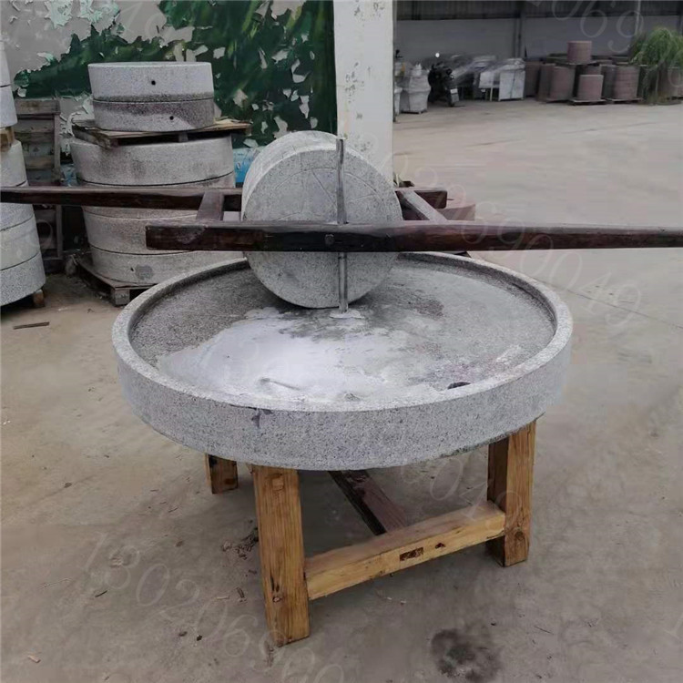 电动石碾磨黄豆青稞面机械 家用磨燕麦荞麦机 多功能两相电石磨