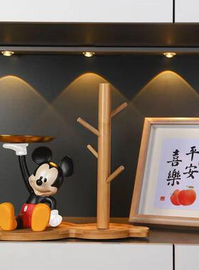 入户玄关钥匙收纳摆件宿舍家居饰品米奇托盘搬家礼物乔迁新居礼品