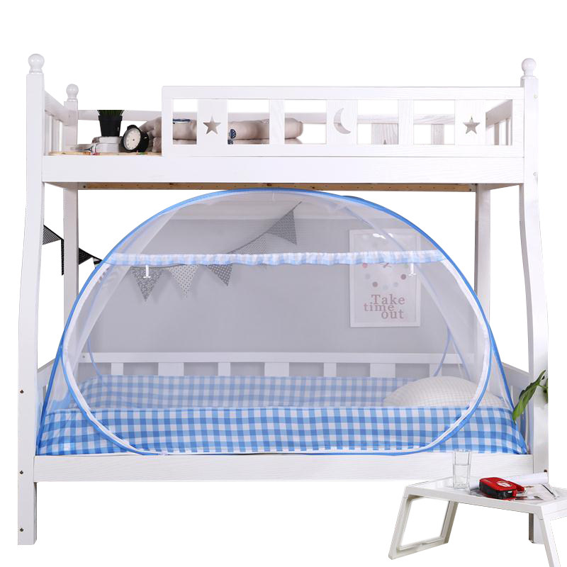 蒙古包蚊帐免安装学生宿舍0.9米上下铺1.0米单人子母V床折叠1.2米
