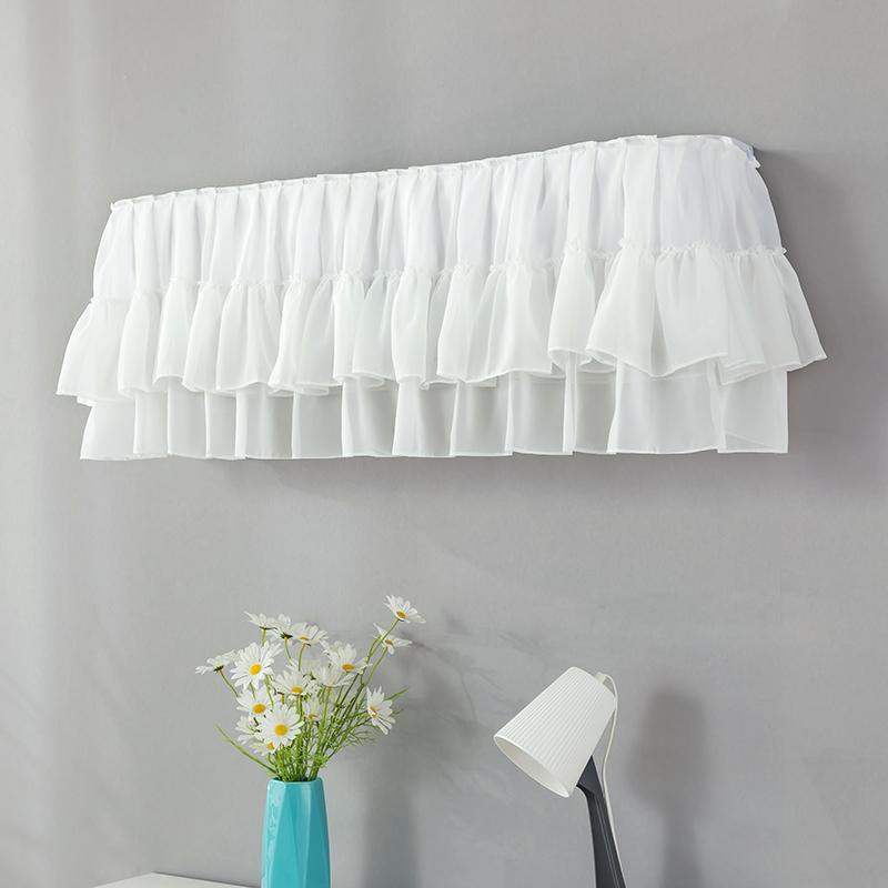 公主风纯白蕾丝空调防尘罩开机不C取全包壁挂式空调套罩家用挂机