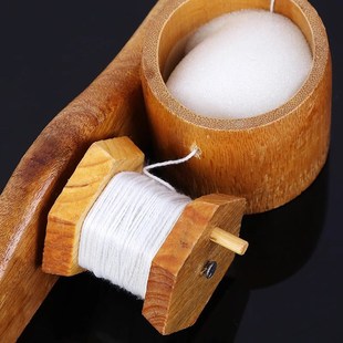 墨斗老式a竹制墨仓木制手柄摇动划 线 缐器装修木工画 划线 缐