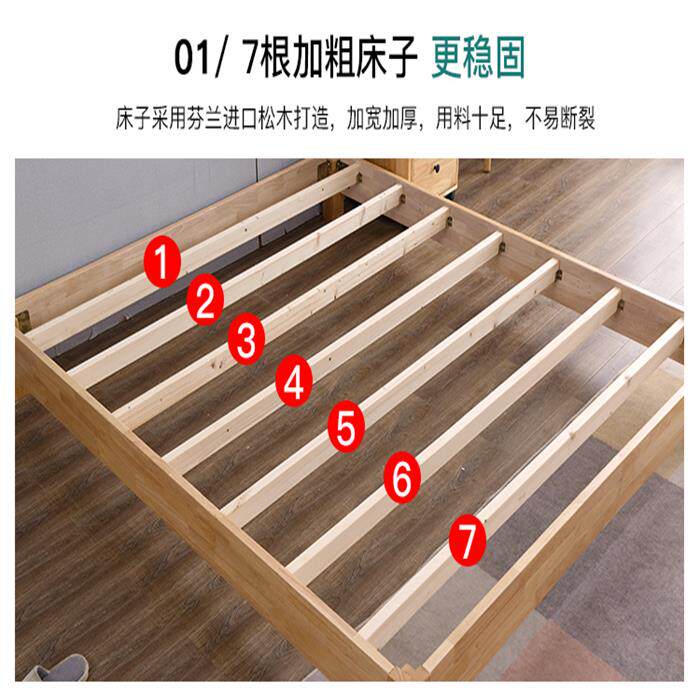 简约实木方料床横梁横条木条床子1.8米1.5床边排U骨架床板支撑龙图片