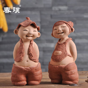 陶人泥塑手工艺术工艺品中国名z师马若特传统民俗泥陶制品摆件人