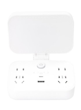 智能语音插座台灯l插板带USB夜灯宿舍办公床头喂奶睡眠婴儿护眼灯