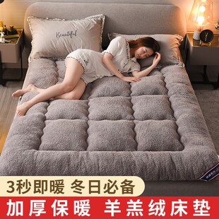 加厚保暖羊羔绒床垫k床褥1.5m1.8米榻榻米单人双人床褥子垫被2x2.