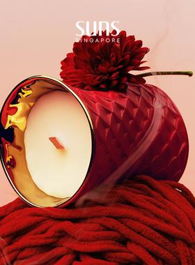 suns灵蛇香薰蜡烛中式香包车挂金鳞杯蜡香囊香氛升学乔迁新婚礼盒