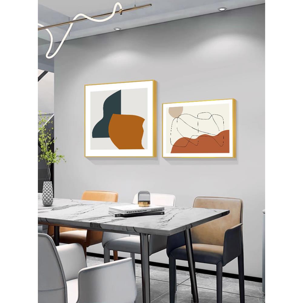 抽象主卧室床头装饰画酒店房间饭厅餐厅背景墙壁画轻奢风沙发挂画