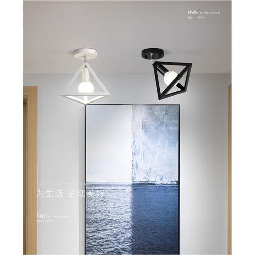 北欧阁楼储物间衣帽间斜顶灯射灯led 吸顶灯客厅角落阳台玄关灯具