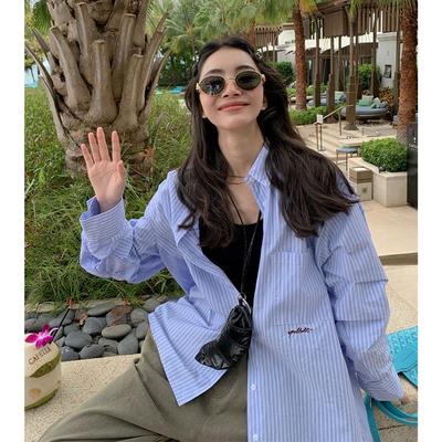 LICKYSENIOR R*13痞痞衬衣2024年新款女新款宽松上衣外套休闲衬衫