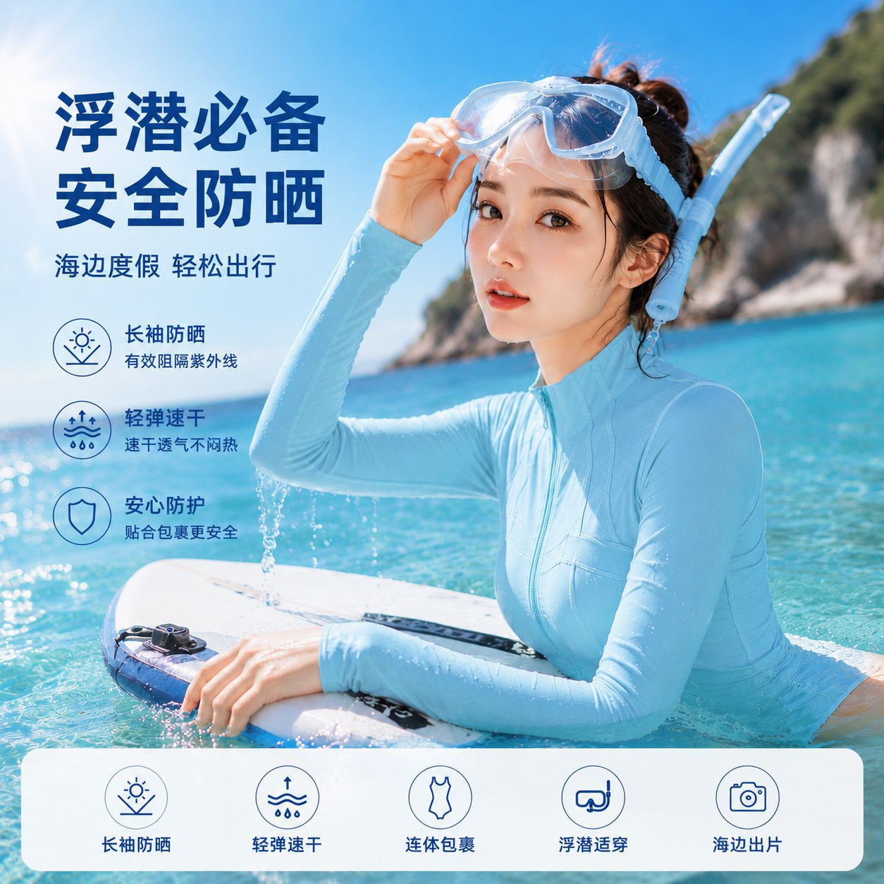2026新款潜水服水母衣女浮潜泳衣