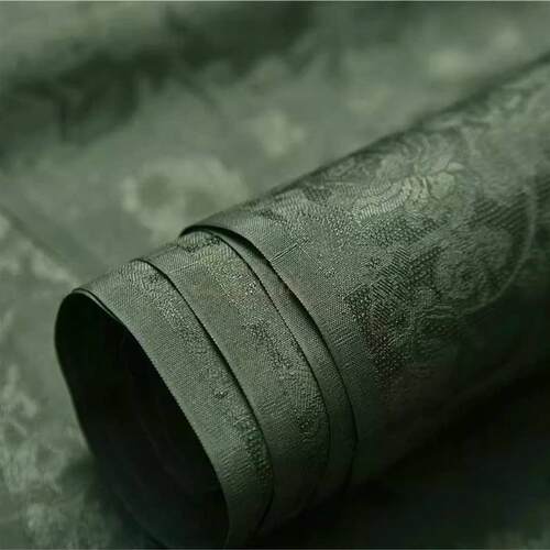 花罗缠枝莲花传统古法丝绸复刻非遗纹样汉服新中式真丝布料