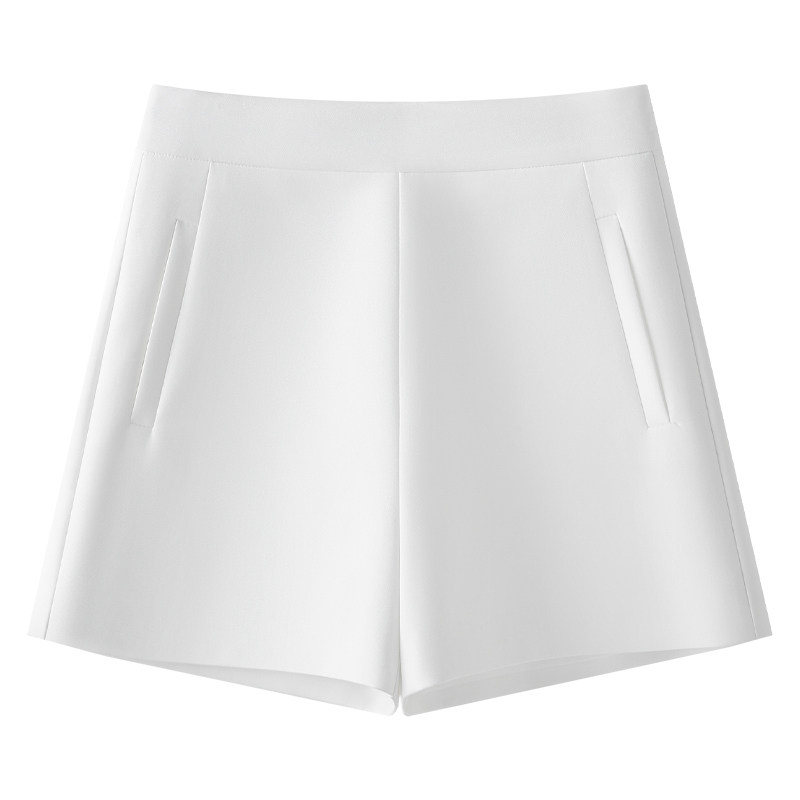 白色西装短裤女2026新款春季高腰显瘦a字阔腿裤直筒休闲裤子热裤