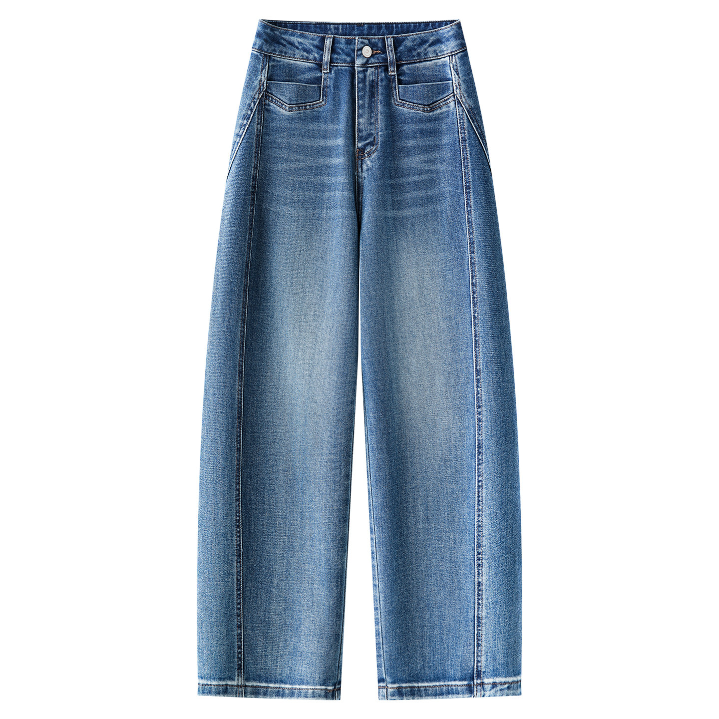 复古蓝弯刀牛仔裤女2026新款春季宽松阔腿香蕉裤梨型身材哈伦裤子,女装/女士精品,牛仔裤,淘宝优惠券,粉丝福利购,淘宝优惠卷