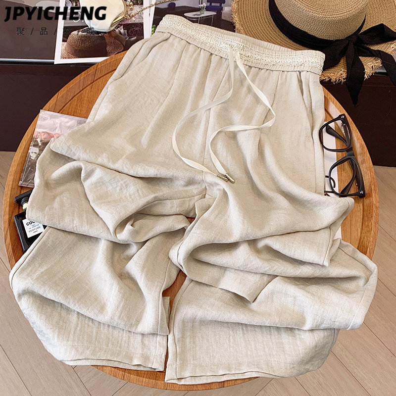 休闲天丝阔腿裤女2025新款冬季垂感高级感冰丝裤宽松爆款直筒裤子