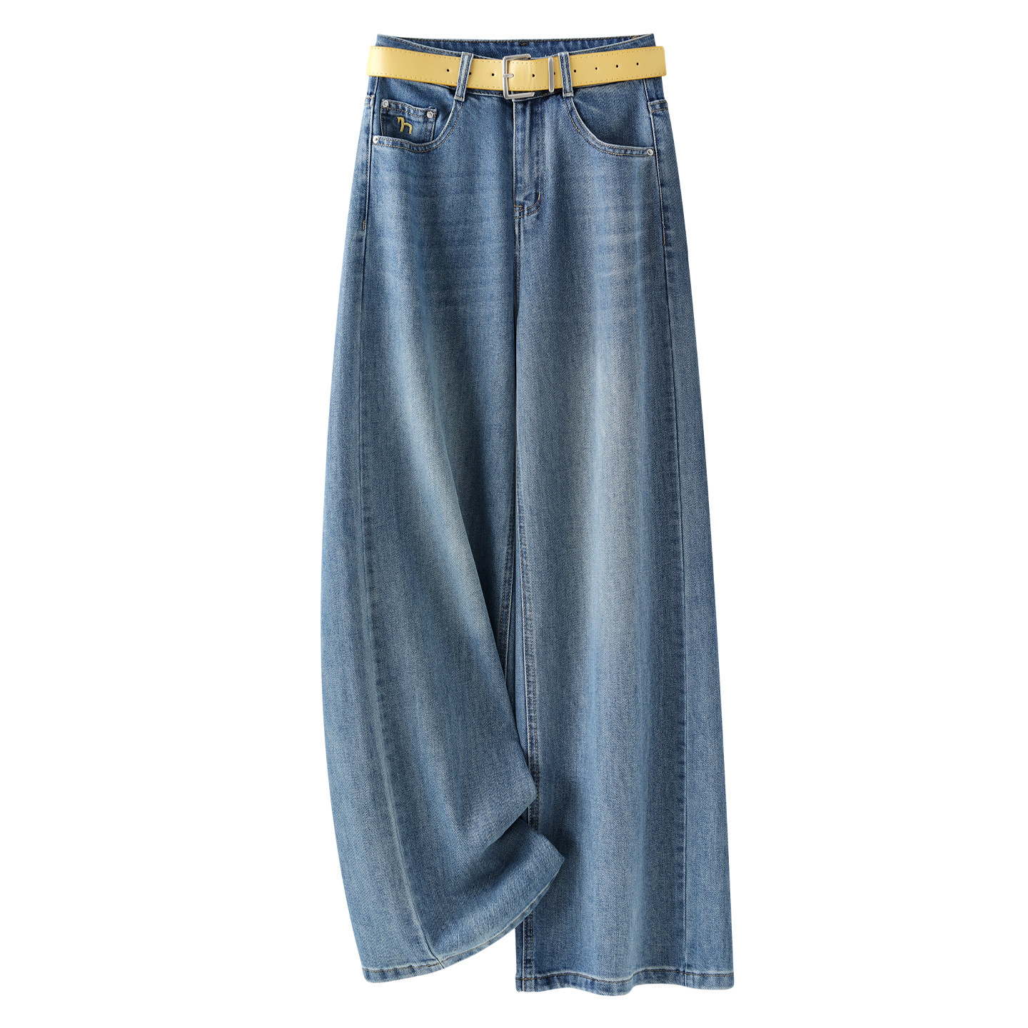 浅色窄版阔腿牛仔裤女2026新款春季爆款梨型身材裤子宽松直筒长裤