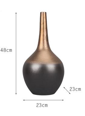 现代新中式创意花器陶瓷摆件样板房间干花瓶酒店展厅别墅软装饰品