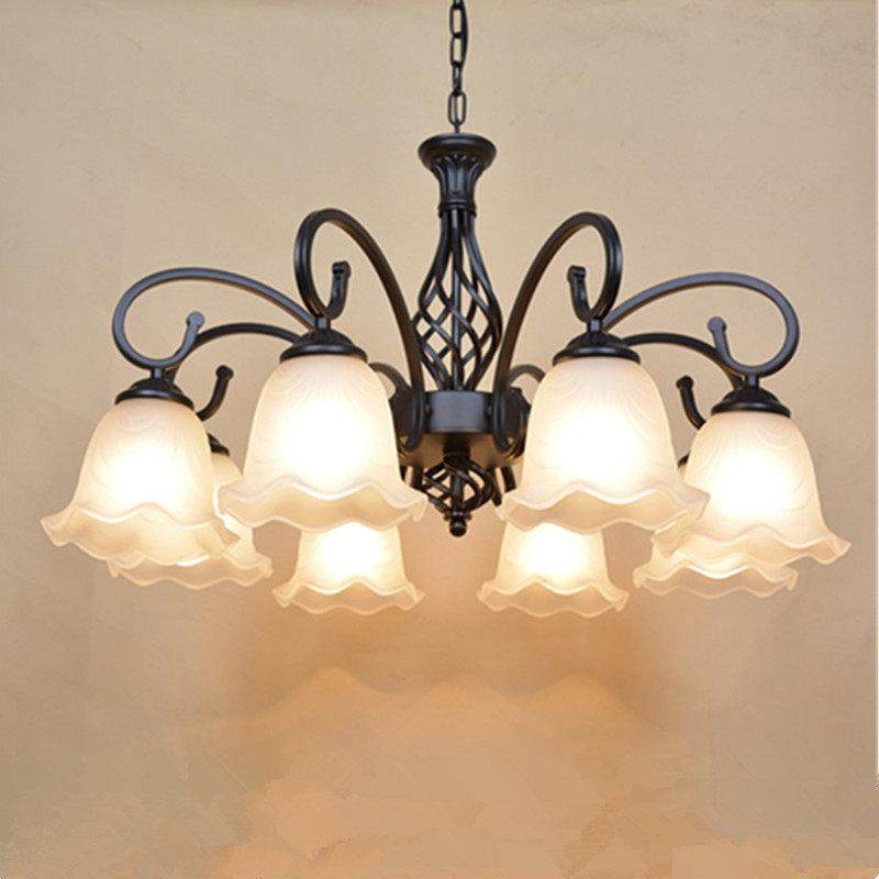 欧式铁艺客厅餐厅卧室3 5 6 8 10头灯具简约大气田园美式吸吊灯,家装灯饰光源,客厅吊灯,淘宝优惠券,粉丝福利购,淘宝优惠卷