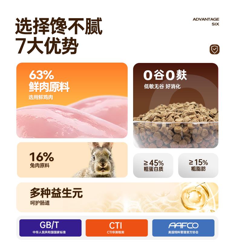 烘焙猫粮鲜肉鸡兔肉全价低温烘焙猫粮成猫幼猫全阶段通用型