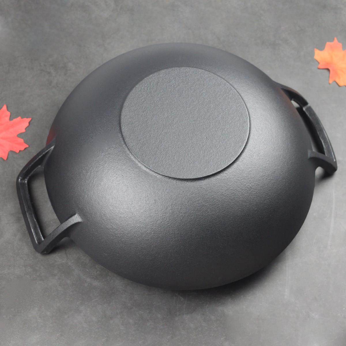 加厚双耳铸铁炒锅老式圆底锅家用炒菜锅生铁锅纯手工平底锅不粘锅,厨房/烹饪用具,炒锅,淘宝优惠券,粉丝福利购,淘宝优惠卷