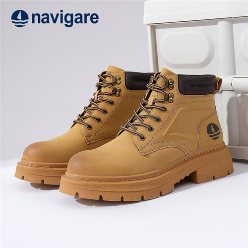 Navigare意大利小帆船男鞋马丁靴