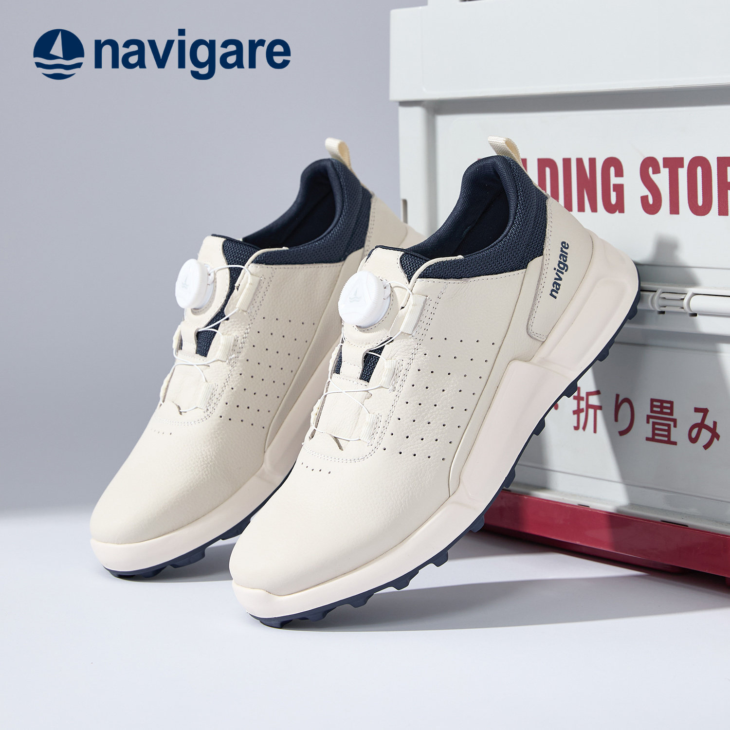Navigare意大利小帆船男鞋时尚休闲鞋2026秋季新款旋钮一