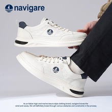 Navigare纳维凯尔小帆船男鞋品牌正品2025春秋新款百搭男士休闲鞋
