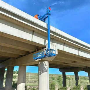 旋转式排水管台车 液压施工吊篮 桥梁泄水管安装台车
