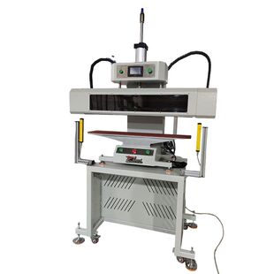 整烫设备 弘腾HT 全自动服装 门襟热压机 冷水机补 1020冷热翻转式