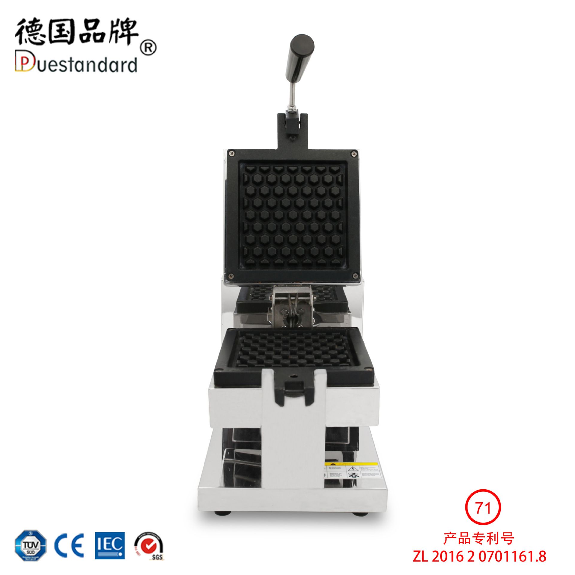 新品小型180度旋转蜂窝形牛奶华夫机,蜂蜜糖浆蜂窝形牛奶华夫机