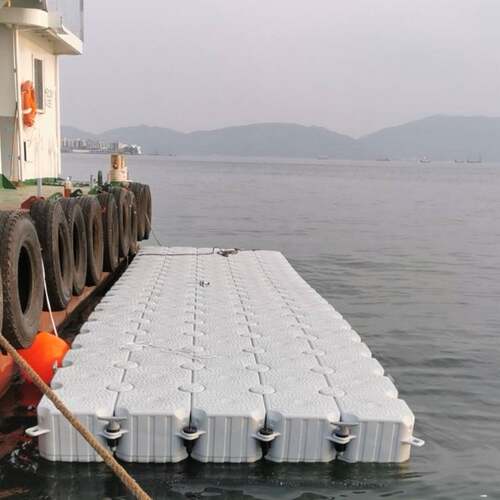 供应水上塑料浮桥浮动码头浮筒网箱养殖游艇平台浮箱