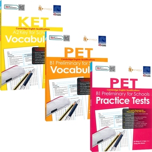 English 新加坡英語 英文原版 高效備考 Vocabulary SAP PET詞匯練習 PET Qualifications KET 劍橋英語KET 500個選擇題 Cambridge