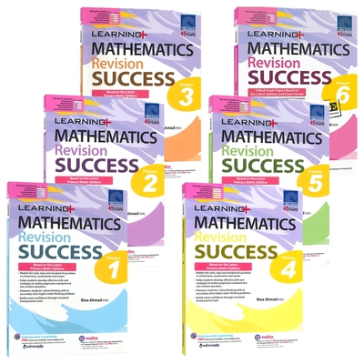 SAP新加坡数学 小学数学复习通关指南1-6年级 英文原版练习册 Learning Mathematics Revision Success 自主复习 选择简答应用题