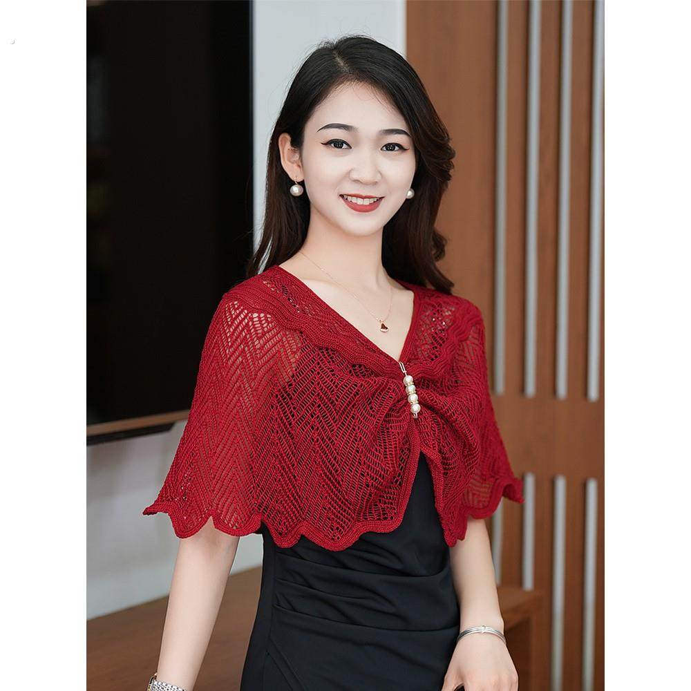 外搭小披肩薄款女夏季配裙子短款时尚百搭防晒空调房护肩颈针织衫