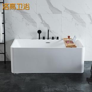 深泡加厚双人1.2 洛高家用轻奢方形薄边独立式 1.8米028浴缸浴盆