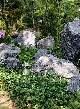 泡沫仿真假石头室内造景PU景观石摄影道具创意假山装饰品婚庆摆件