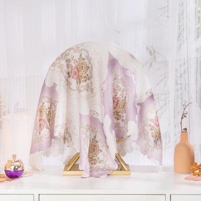 梳妆台镜子遮挡帘化妆镜遮挡布圆镜帘布防尘遮丑帘风水帘欧式盖布