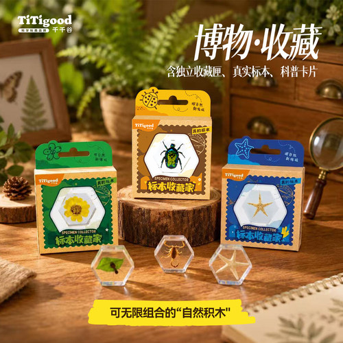 【TITIGOOD】千千谷*标本收藏家系列真实树脂玩具模型儿童科普
