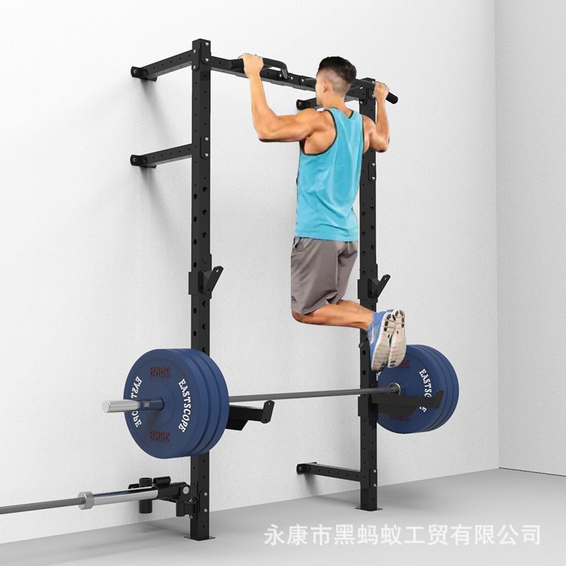 东际健身多功能卧推架墙体安装深蹲架家用私教杠铃架引体向上单杠