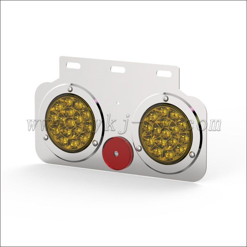 LED，12V，24V白鐵後燈二孔折/平式