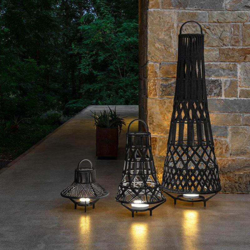 户外庭院灯防水草坪灯别墅花园布置灯露台景观灯创意太阳能编织灯