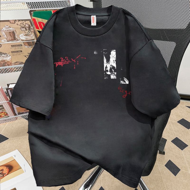 美式潮牌hiphop短袖男女t恤夏季痞帅炸街宽松百搭纯棉半袖上衣ins